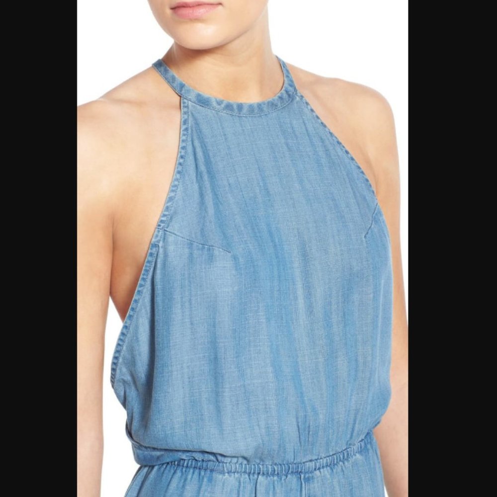 NWT RVCA Chambray Jumpsuit - Picture 5 of 5